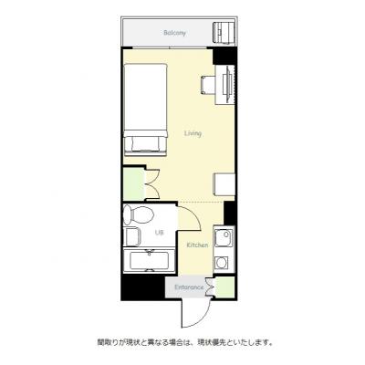 ユニオンマンスリー浅草２　606　1R・シングル☆駅徒歩３分♪秋葉原まで乗り換え無し！の間取り図