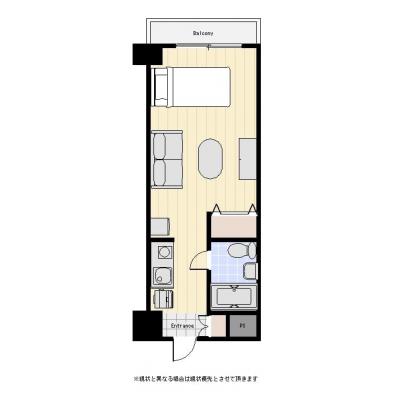 ユニオンマンスリー武蔵小山７　503　1R・シングル・くつろぎstyleの間取り図