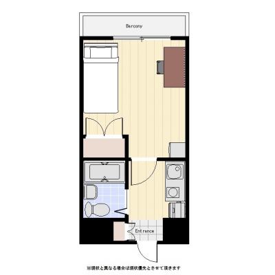 ●2026年3月30日から入居可●ユニオンマンスリー大森９　503　1K・セミダブル☆中層階！駅徒歩4分！オートロックつきの物件間取り図