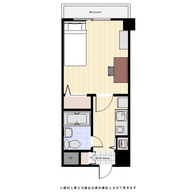 ユニオンマンスリー綱島１　406　1K・シングル☆オートロック付／の間取り図