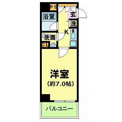 グッドステイ新橋浜松町御成門タワー■『25平米・独立洗面・浴室乾燥付』【ベーシック】の物件間取り図