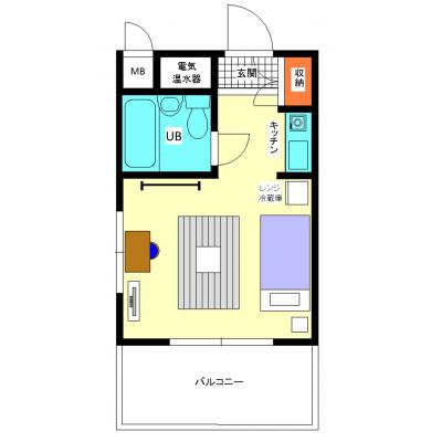 【ロマネスク天神第２】天神徒歩！ウォーターサーバー標準装備★西鉄「薬院駅」徒歩２分★の間取り図