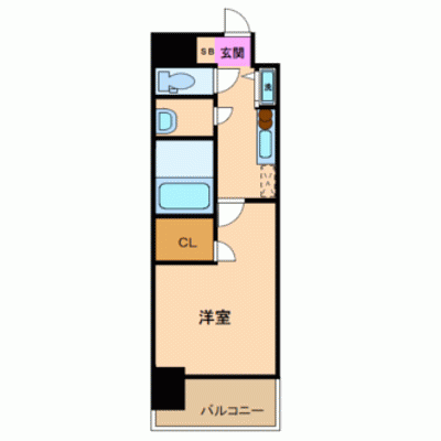 グッドステイ名古屋新栄ライズ△【ハイクラス・Wi-Fi対応・洗浄機能付便座・浴室乾燥機・２口ガスコンロ・独立洗面台】の物件間取り図