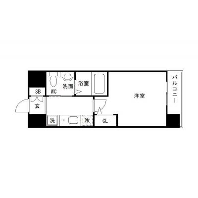OneLife野田阪神駅前NORTH【▼バストイレ別,甲子園へのアクセス良好!!】の間取り図