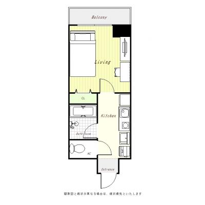 ユニオンマンスリー大宮１　302　1K・セミダブル☆オートロック付／宅配BOX完備/バストイレ別＆独立洗面台／！の物件間取り図