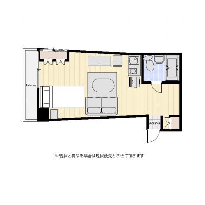 ユニオンマンスリー横浜駅東口３　505　1R・セミダブル・くつろぎstyle☆JR京浜東北線「横浜」駅徒歩11分☆/コンビニまで徒歩1分！/うれしい室内洗濯機付き！の間取り図