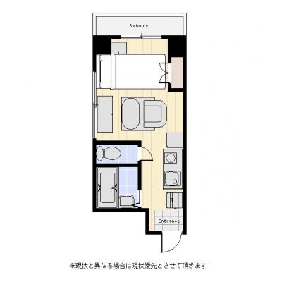 ●2026年4月21日から入居可●ユニオンマンスリー西川口１　406　1R・セミダブル・くつろぎstyle☆水道光熱費不要🌈の間取り図