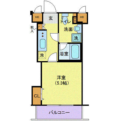 マンスリーリブマックス横浜高島町・みなとみらいフロント■『駅徒歩5分』【独立洗面・浴室乾燥付】≪エクセレントシリーズ≫の物件間取り図