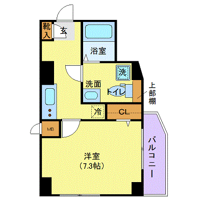 マンスリーリブマックス西武新宿線武蔵関グリーンヴェール■『ペット可・25平米』【独立洗面・浴室乾燥付】≪エクセレントシリーズ≫の物件間取り図