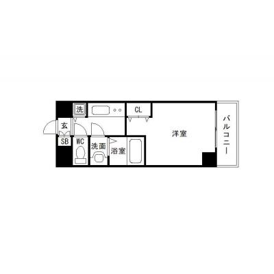 OneLife高輪ヴィレッジ【★26㎡、独立洗面台、バストイレ別、★品川シーズンテラスへ徒歩圏内】の間取り図