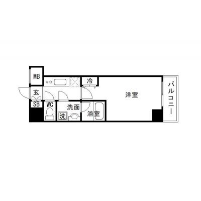 OneLife芝公園SOUTH【浴室乾燥機、独立洗面台、2口コンロ、★国際医療福祉大学三田病院至近！】の物件間取り図