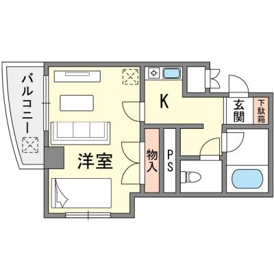 フォレストテラス県庁口　Dの物件間取り図