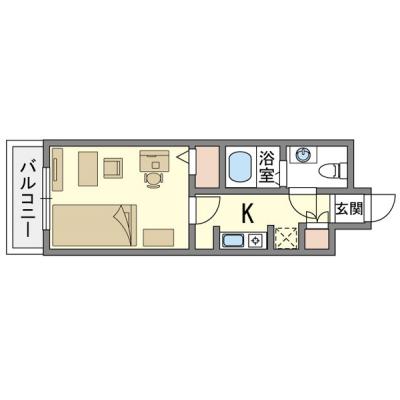 ◇◇ネット無料・独立洗面台◇◇　フォレストイン福岡　◇◇スーパー1分・コンビニ2分◇◇の物件間取り図