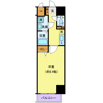 グッドステイ西新宿グリーンウォール■『駅徒歩5分・27平米』【ハイクラス】の間取り図