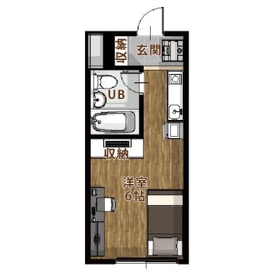 レントライフマンスリー上田中央の物件間取り図