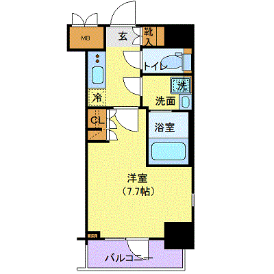 マンスリーリブマックス菊川プレスタイル▲『1名入居限定・駅徒歩3分・25平米』【独立洗面・浴室乾燥付】≪エクセレントシリーズ≫の物件間取り図