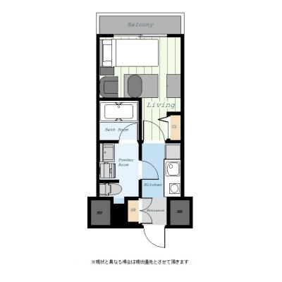 ユニオンマンスリー川崎１５　1307　1K・シングル・くつろぎstyle☆！インターネット無料の物件間取り図