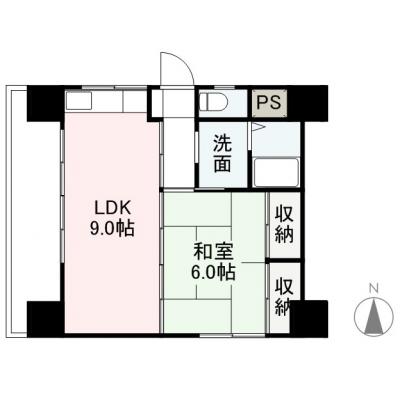 グローバルマンスリー高松片原町東【1ＬＤＫ・2名入居可！・インターネット無料・オートロック付き！お問合せからご退去まで来店不要・対面不要でご対応可能！】の物件間取り図