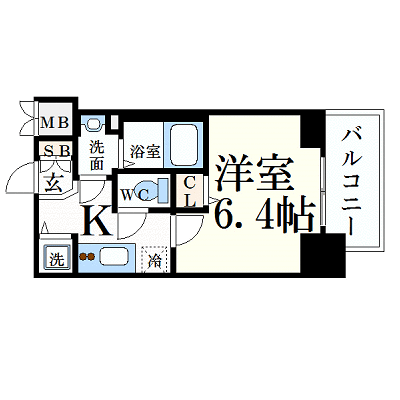 マンスリーリブマックス南森町SOUTH※【独立洗面・２口ガス・浴室乾燥機・洗浄機能付き便座♪】≪エクセレントシリーズ≫の物件間取り図