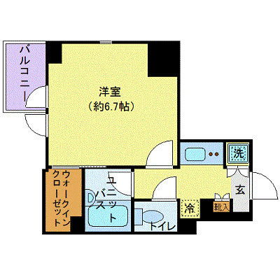 グッドステイ東京八丁堀・新川レジデンスⅡ●『駅徒歩3分』【ベーシック】の物件間取り図