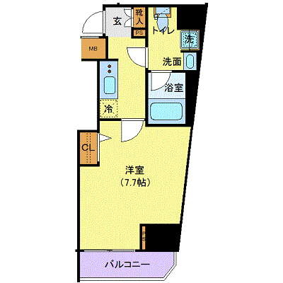 マンスリーリブマックス新中野サウス□『26平米』【独立洗面・浴室乾燥付】≪エクセレントシリーズ≫の物件間取り図