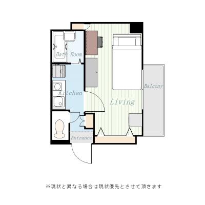 ユニオンマンスリー柏２　201　1K・シングル☆二面採光で明るいお部屋/「広めの20㎡」「たっぷり収納」「バストイレ別」の快適空間♪の物件間取り図