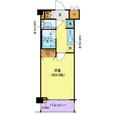 マンスリーリブマックス横浜桜木町WEST■【浴室乾燥付】≪スタンダードシリーズ≫の物件間取り図