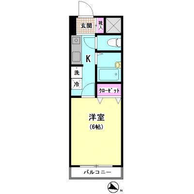 シティマンスリー・ケーツーヴィラ　【禁煙ルーム】の物件間取り図
