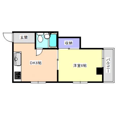 シティー横川　Ｉ　【横川駅近・Wi-Fi対応】の物件間取り図