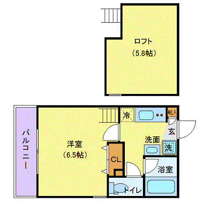 グッドステイ京急本線大森町WEST■『1名入居限定・駅4分・ロフトタイプ』【ハイクラス】の物件間取り図