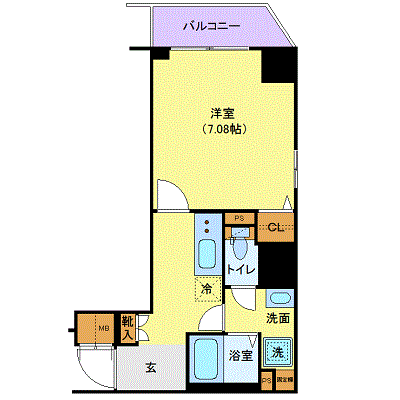 マンスリーリブマックス押上・亀戸天神前※『25平米』【独立洗面・浴室乾燥付】≪エクセレントシリーズ≫の間取り図