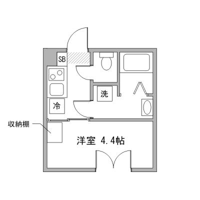 ◇アットイン代々木上原1　『アットイン公式WEBサイトなら空室状況を検索｜かんたん予約🔍＜24時間受付中！＞』の物件間取り図