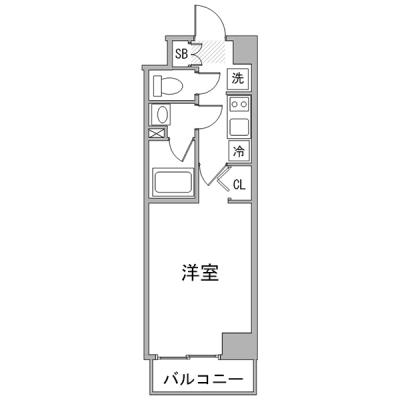 アットイン麻布十番7  『公式サイト限定キャンペーン実施中！室内画像も豊富で、お見積り／web予約も可能です！「アットイン公式」で検索！🔍』の間取り図