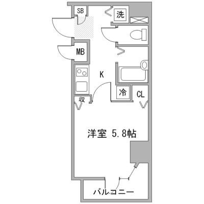 ◆アットイン日本橋8-1　『アットイン公式WEBサイトなら空室状況を検索｜かんたん予約🔍＜24時間受付中！＞』の物件間取り図