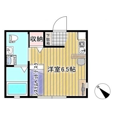 Bizroom／エルマーナB　2016年築のキレイな物件です！ネット無料！！の間取り図