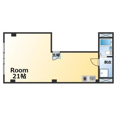 ★Sステイ神戸駅前２階★リノベーション☆ダブルベッド×２★テレワークにも最適★ペット（犬・猫相談）★インターネット無料の間取り図