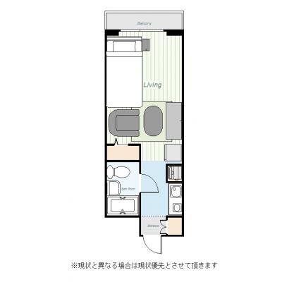 ユニオンマンスリーときわ台２　306　1R・シングル・くつろぎstyle☆池袋駅まで乗換えなしの間取り図