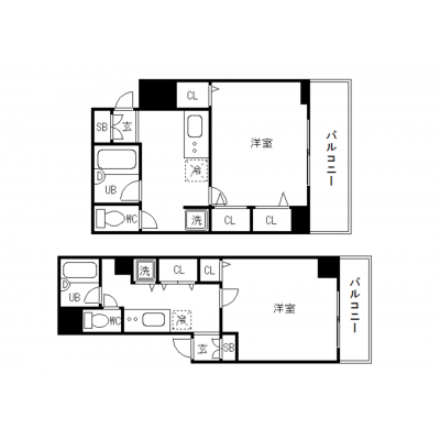 OneLife大手町北ボルドー【2口コンロ,バストイレ別,オートロック,★大手町フィナンシャルシティ至近！】の物件間取り図