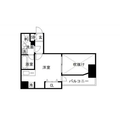OneLife神田三崎町【独立洗面台,2口コンロ,バストイレ別,★テラススクエアまで徒歩圏内！】の物件間取り図