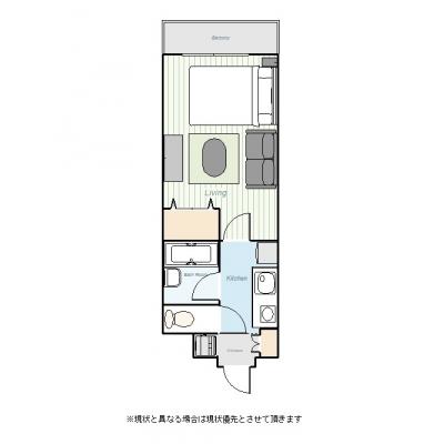 ユニオンマンスリー豊田１　402　1K・ダブル・くつろぎstyle☆◆インターネット固定回線(有線・Wi-Fi)無料の部屋◆バストイレ別の間取り図