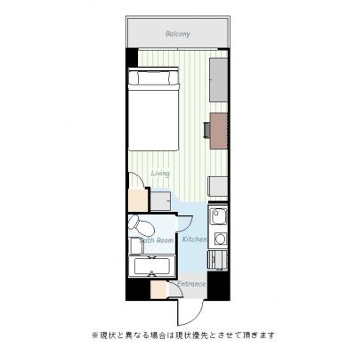 ユニオンマンスリー横浜鶴ヶ峰１　209　1R・セミダブル☆鶴ヶ峰駅周辺には西友やまいばすけっとがあり買い物も便利の物件間取り図
