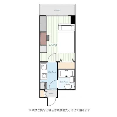 ユニオンマンスリー相模原５　604　1K・セミダブル☆駅周辺は買い物施設充実の間取り図