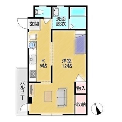 Bizroom／松本ビル301【アクセス◎】駅近のバス・トイレ別マンション！の間取り図