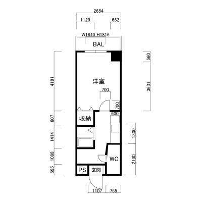 【京都寿】■京都駅徒歩7分の好立地■インターネット無料マンションの物件間取り図