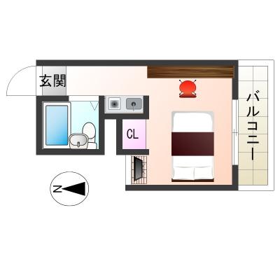 ★Sステイ三宮駅前８階★三宮駅近く★お手頃家賃★テレワークにもオススメ★Wi-Fiレンタルの物件間取り図