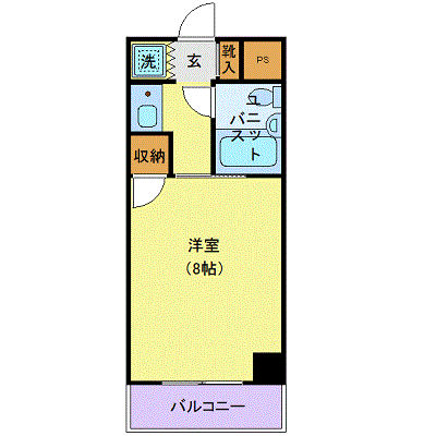 グッドステイ群馬高崎SOUTH●『1K・22平米・駅徒歩4分』【ライト】の物件間取り図