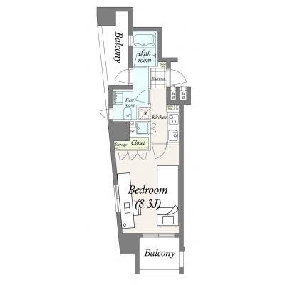 【TM麹町/DX】駅徒歩2分・室内洗濯機・ＢＴ別・ネットWi-Fi無制限無料・_テレワークにも♪の間取り図