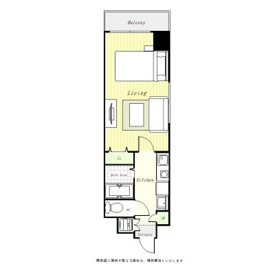 ユニオンマンスリー西川口駅前１　301　1K・セミダブル・くつろぎstyle☆角部屋♪バストイレ別♪オートロック＆駅徒歩3分の間取り図