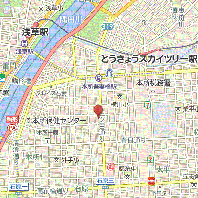 マンスリーリブマックス浅草・本所吾妻橋SOUTH■『築浅・1LDK・44平米・駅徒歩4分』【ローテーブル・ソファ】≪ラグジュアリーシリーズ≫の物件地図