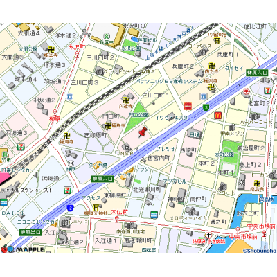 トラスト兵庫2【✦いつも行列の「みそラーメンさつき」近く✦】の物件地図